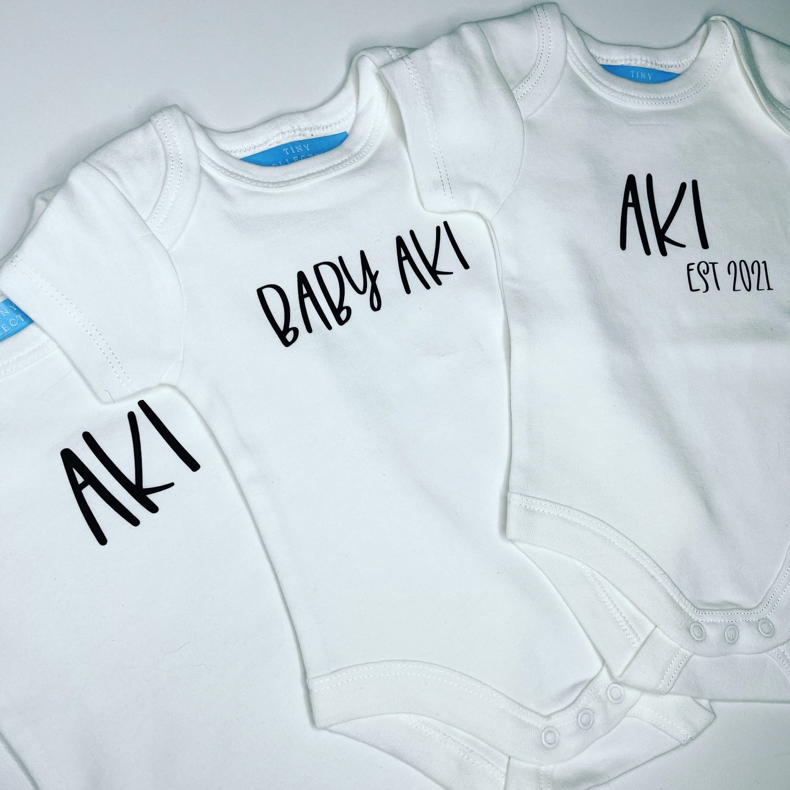 White Customised Body Suit (3 pack)