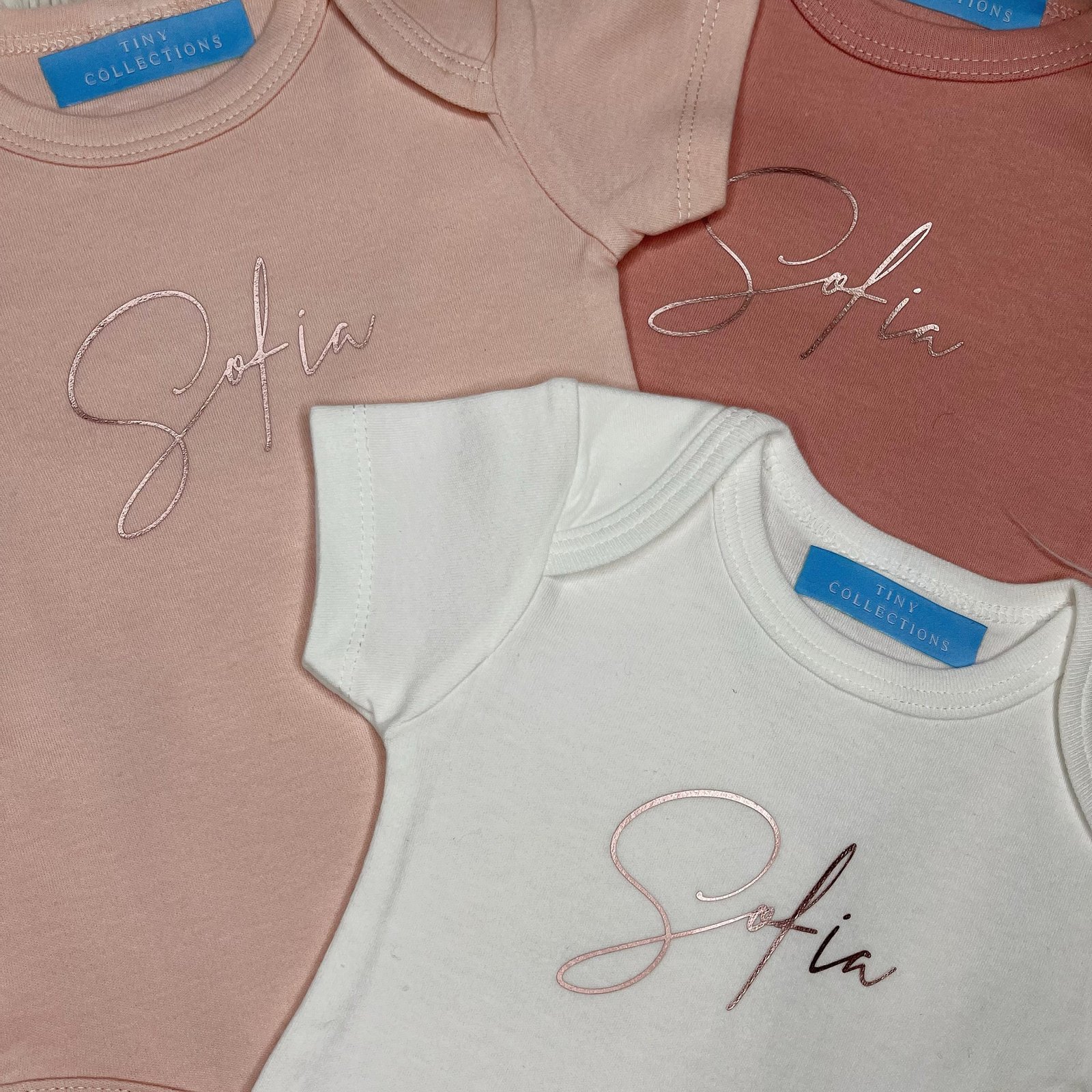 3 Pink Customised Body Suit (3 pack)