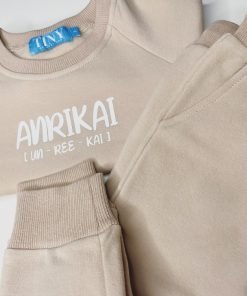 Customised Nude Tracksuit Set