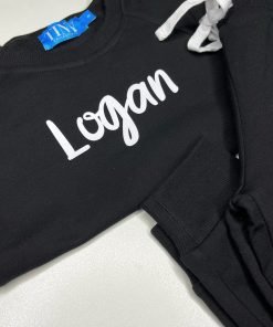 Customised Black Tracksuit Set